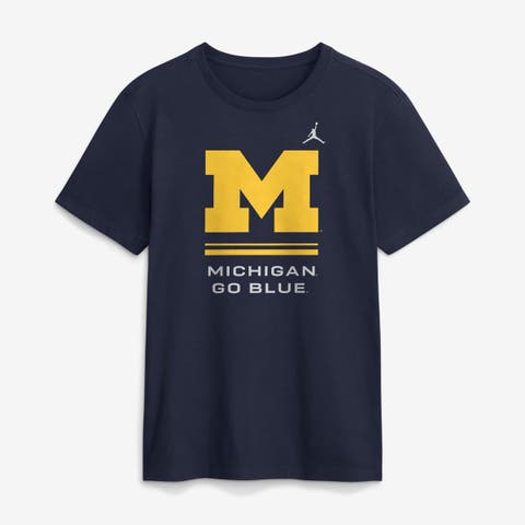 Men's Jordan Brand Navy Michigan Wolverines 2026 Sideline Dri-FIT T-Shirt