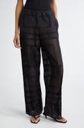 TOTEME Monogram Open Stitch Organic Cotton & Silk PJ Bottoms