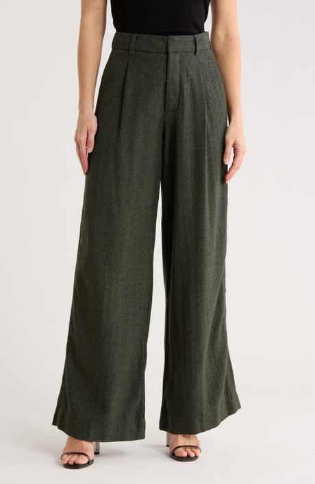 DL1961 Hepburn Pleated Wool Blend Pants