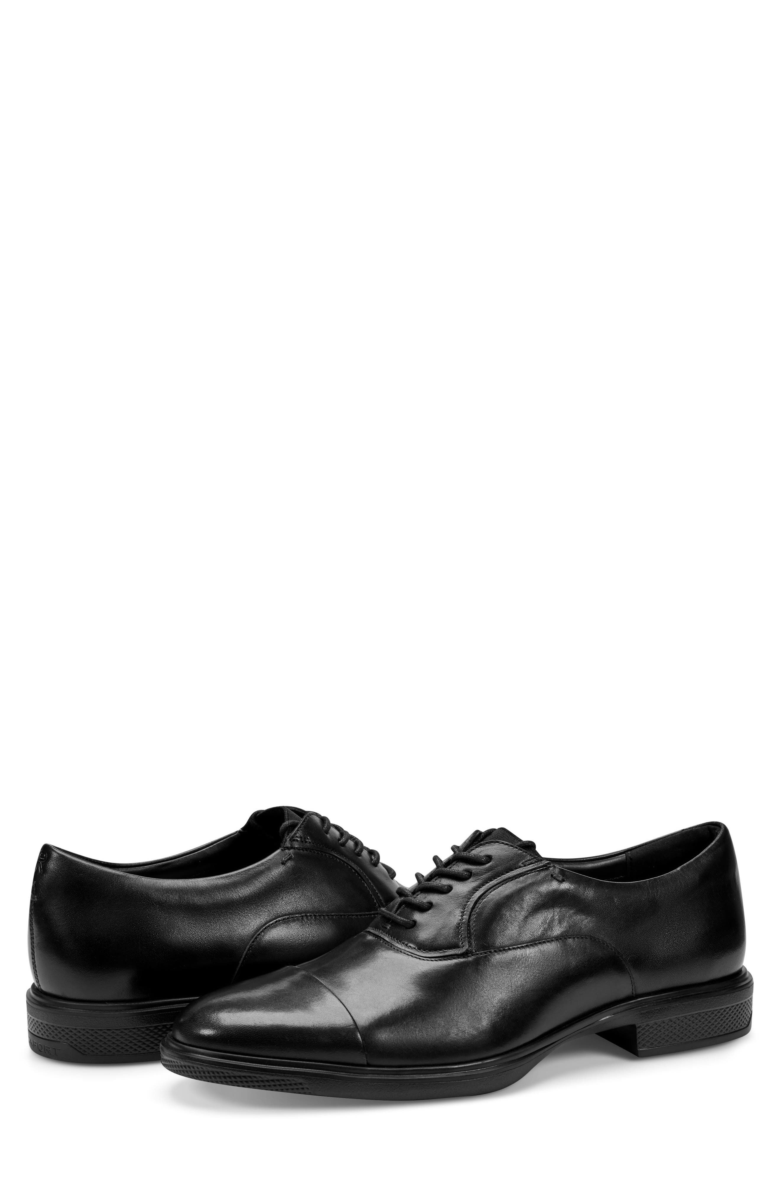 Rockport Keefe Cap Toe Oxford, Alternate, color, Black Leather