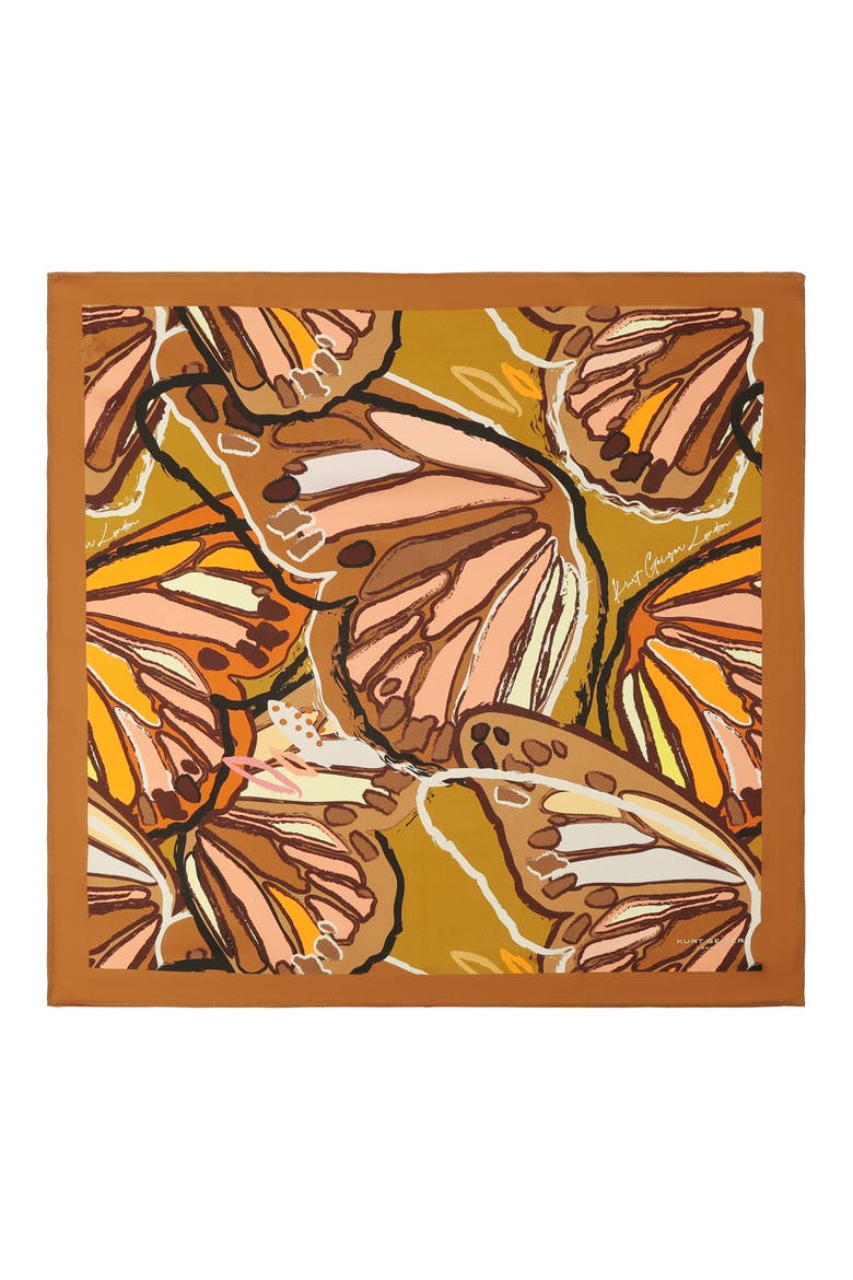 Butterflies Bandana, Alternate, color, BRIGHT MARIGOLD