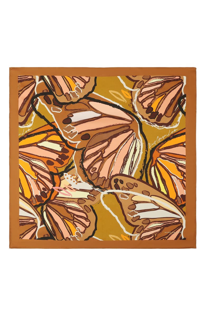 Kurt Geiger London Butterflies Bandana, Alternate, color, Bright Marigold
