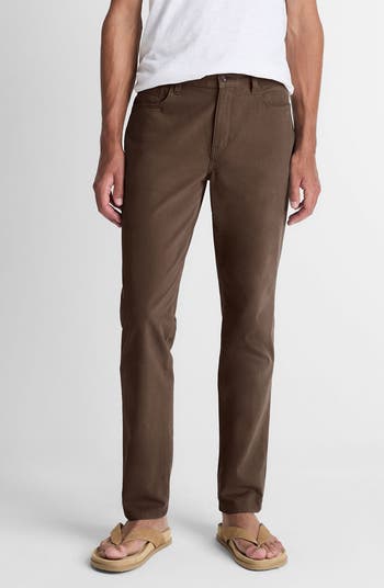 Vince Dylan Slim Fit Peached Stretch Cotton Pants | Nordstrom