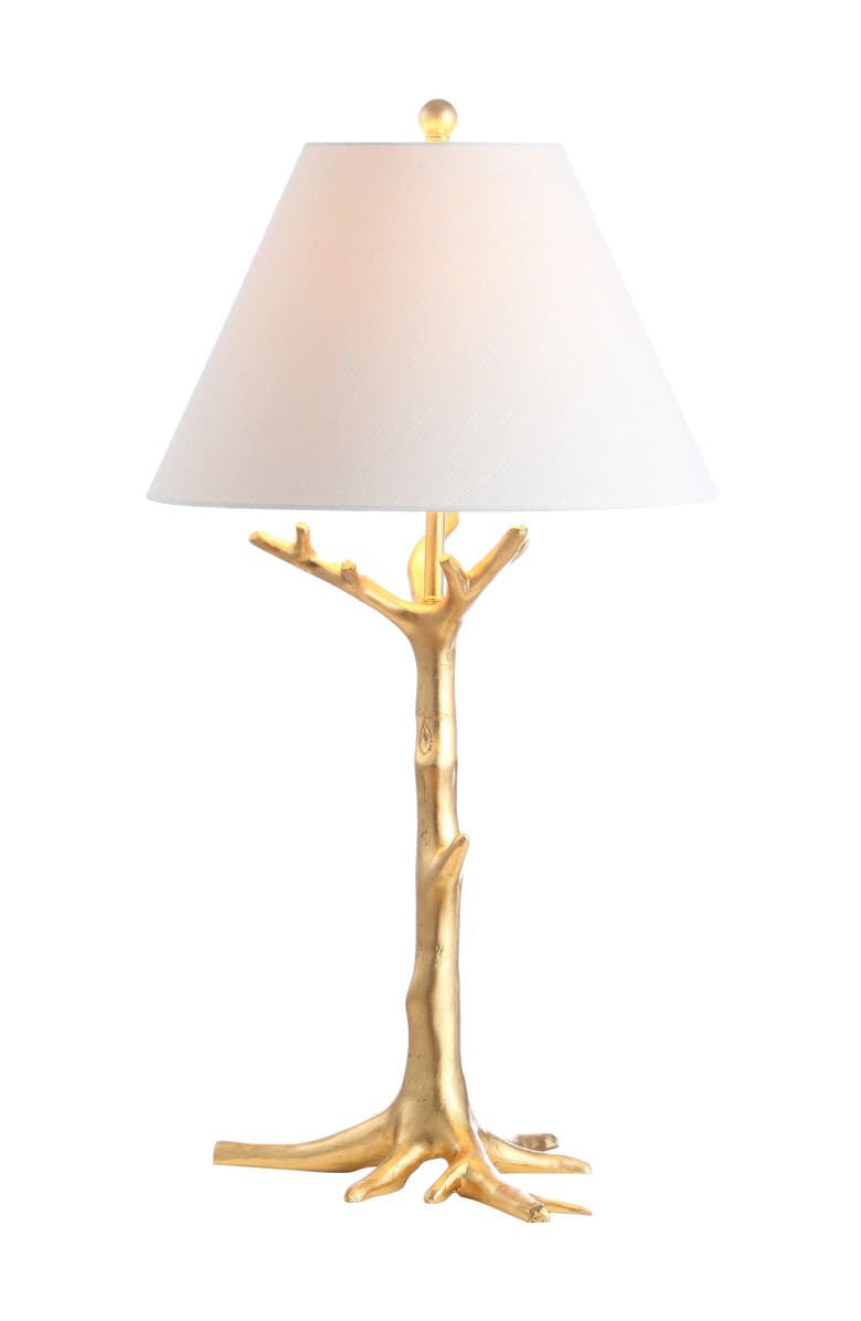 JONATHAN Y Galen 33.5" Resin LED Table Lamp, Gold, Main, color,