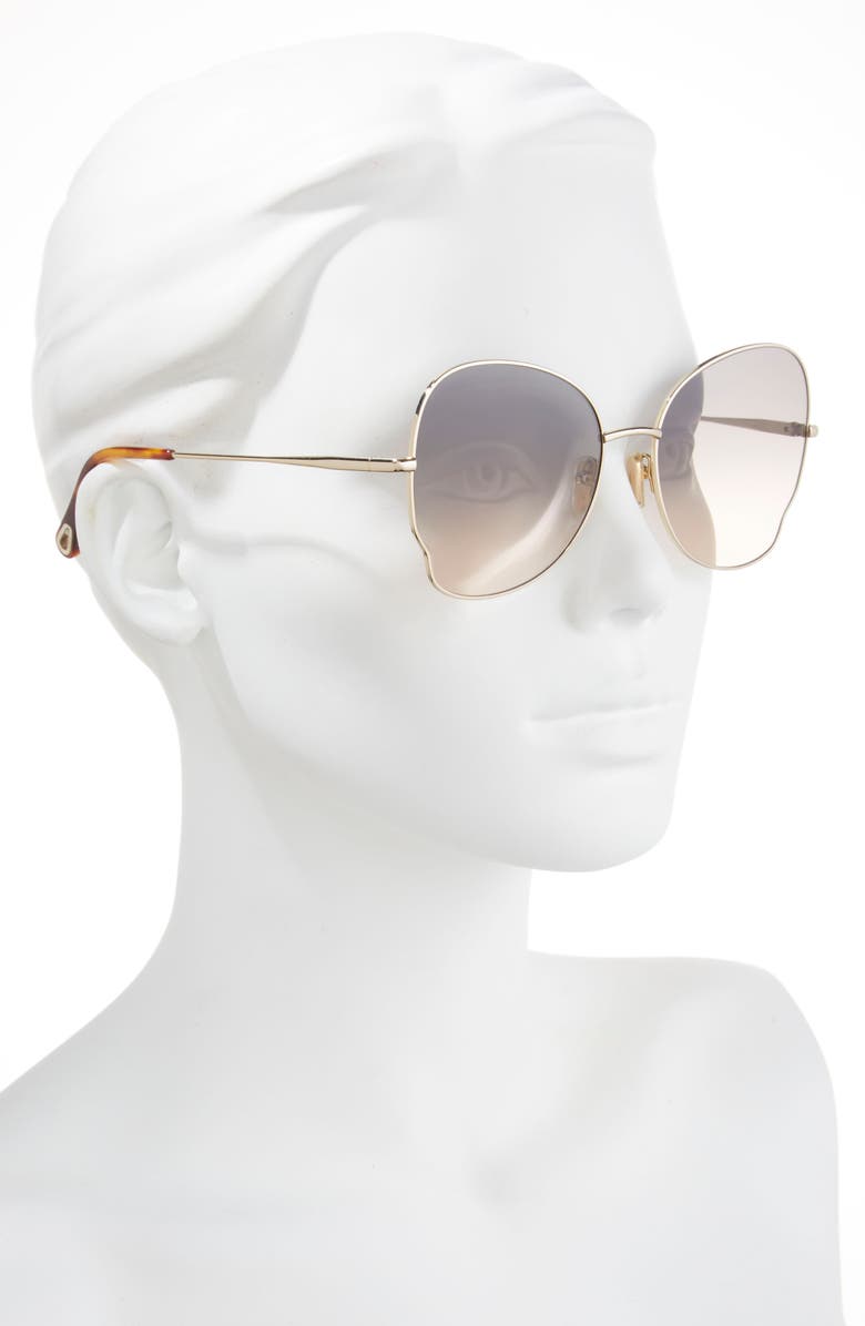 Chloé 59mm Butterfly Sunglasses, Alternate, color, 