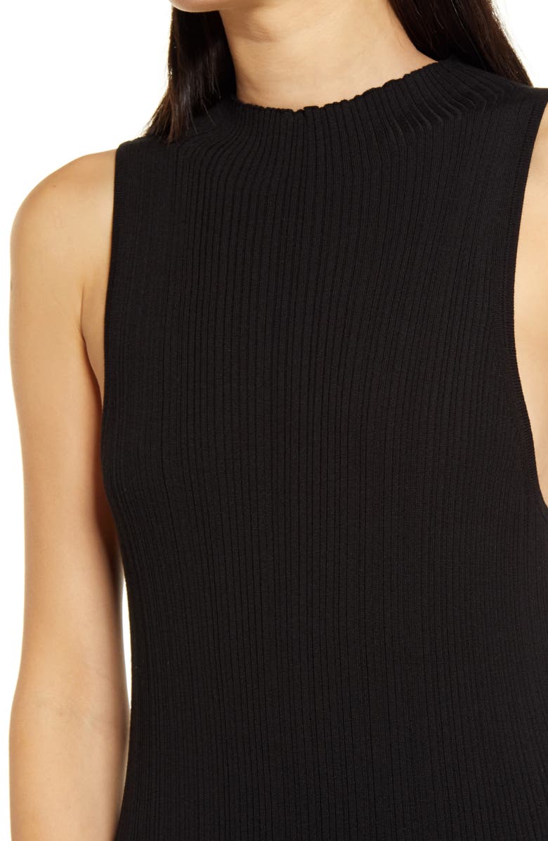 Ninety Percent Mock Neck Ribbed Midi Dress, Alternate, color, 