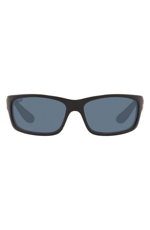 Costa Del Mar 62mm Polarized Wraparound Sunglasses in Black 