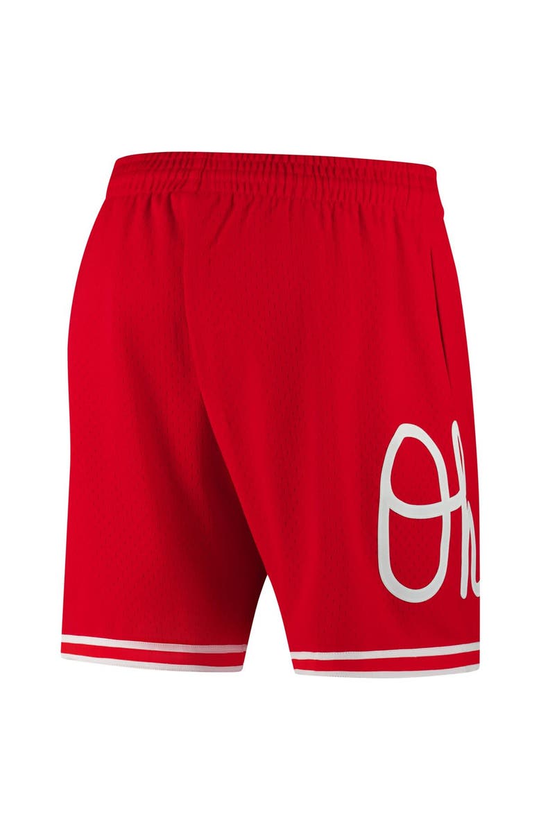 Mitchell & Ness Men's Mitchell & Ness Scarlet Ohio State Buckeyes Team ID Current Logo Mesh Shorts, Alternate, color, Scarlet