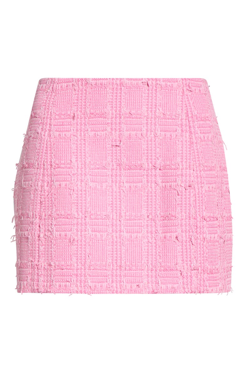 Naked Wardrobe Tweed Miniskirt, Main, color, Pink Frosting