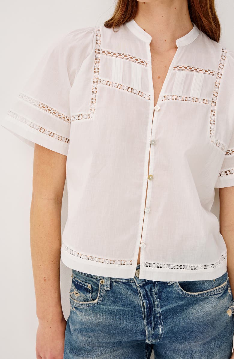 Rails Alanis Lace Trim Top, Alternate, color, White