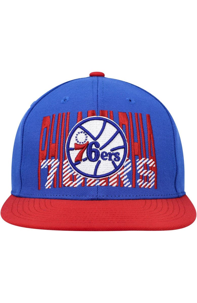 Mitchell & Ness Men's Mitchell & Ness Royal Philadelphia 76ers SOUL Cross Check Snapback, Alternate, color, 