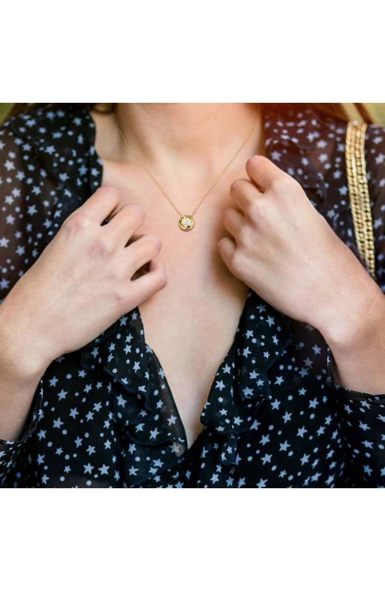 Julianna B. Diamond Swirl Pendant 10k Yellow Gold, Alternate, color, 