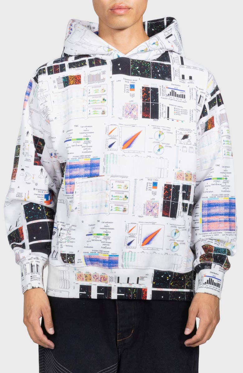 PLEASURES Textbook Cotton Blend Hoodie, Main, color, Multi