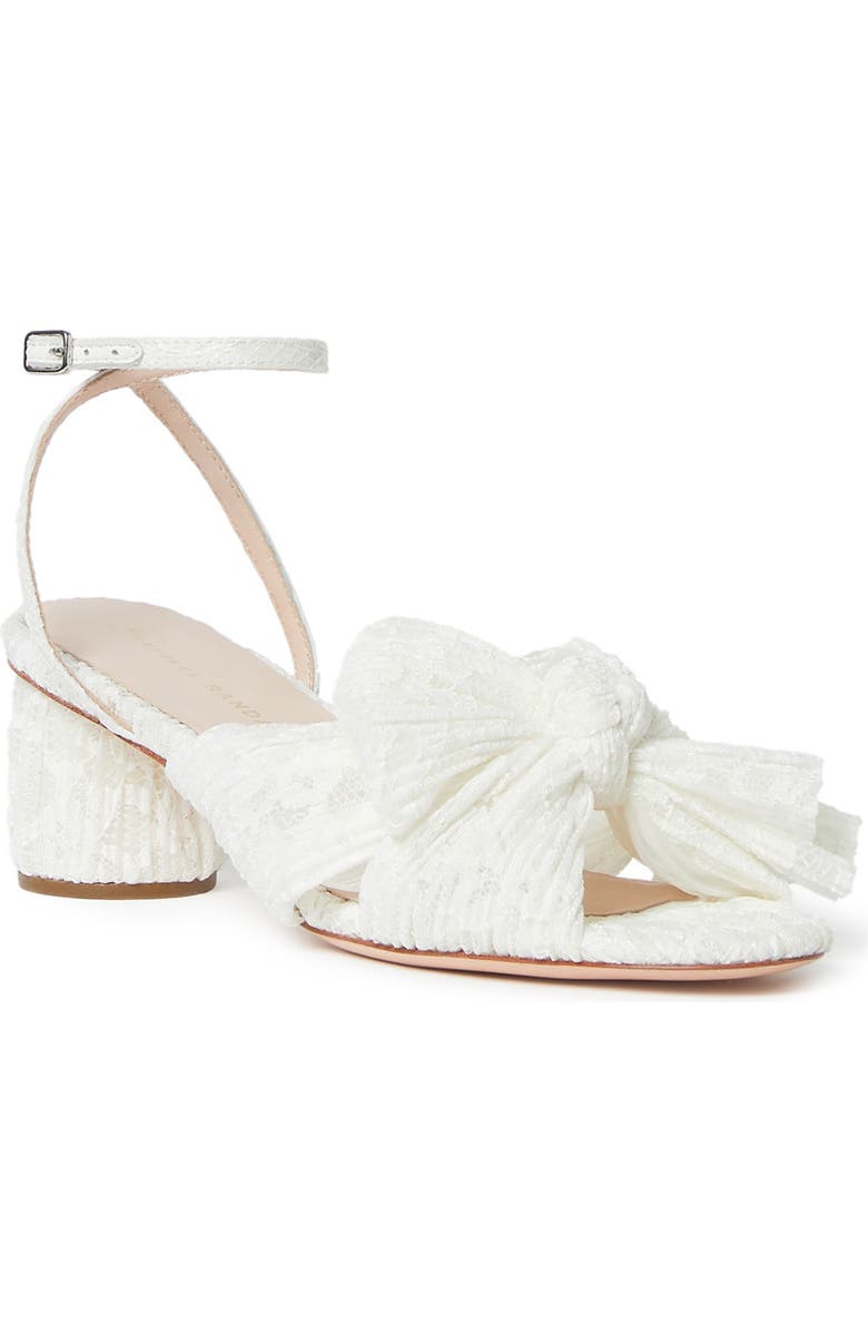Loeffler Randall Dahlia Ankle Strap Knotted Sandal, Main, color, White/ Cream