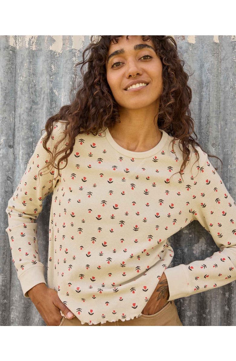 Toad & Co Foothill Long Sleeve Crew II, Alternate, color, Salt Tulip Print