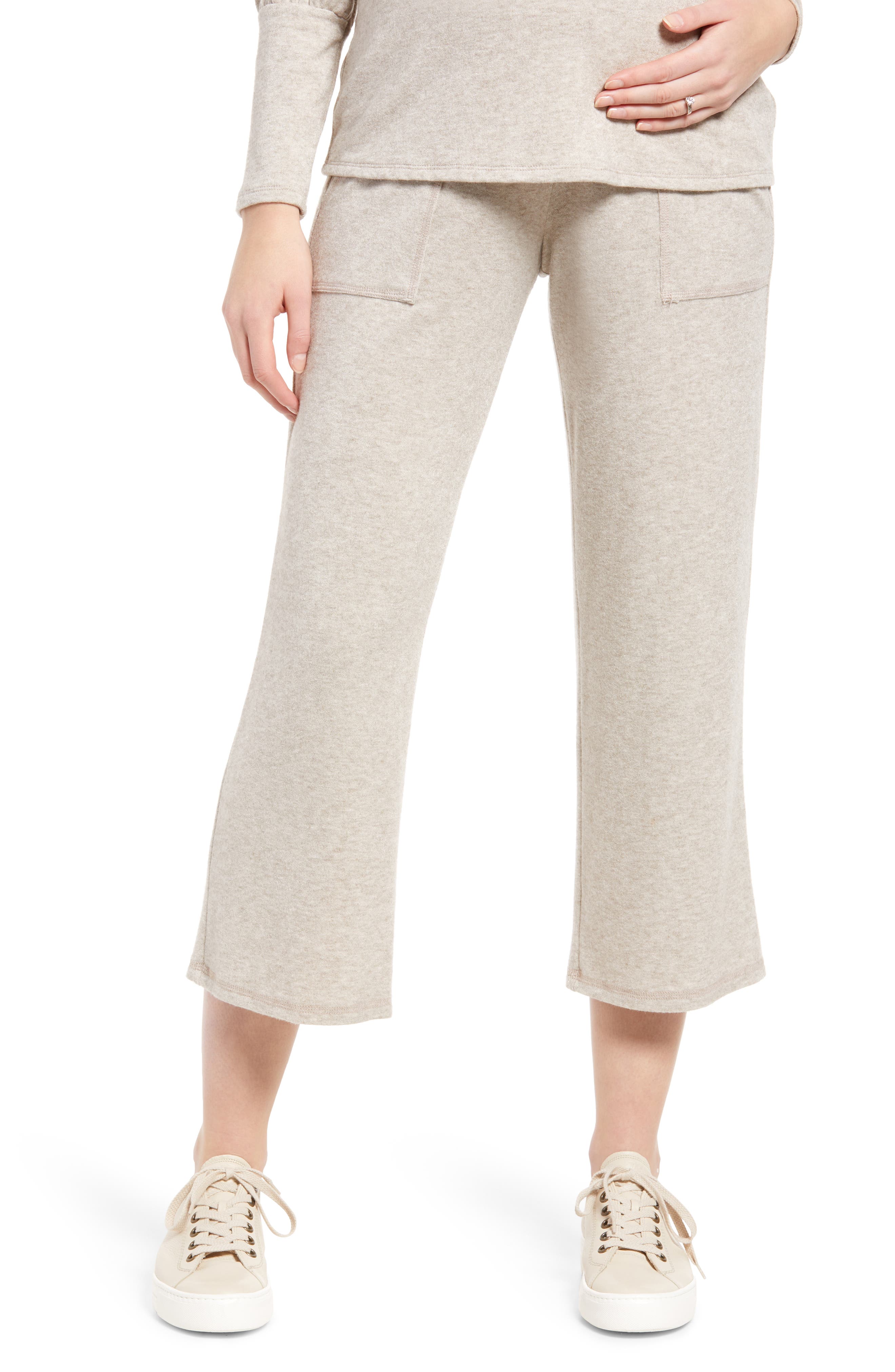 Wide Leg Crop Maternity Pants - image 3