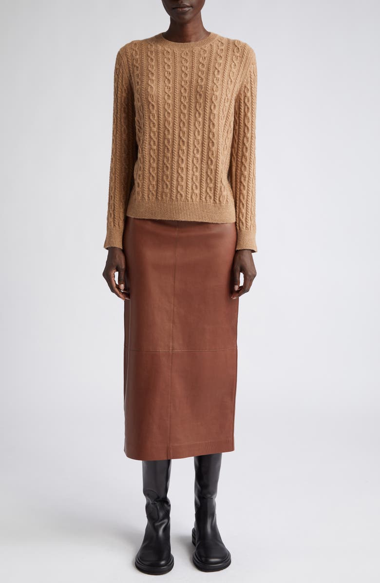 Lafayette 148 New York Cable Cashmere Sweater, Alternate, color, 