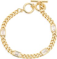 Nordstrom Emerald Cut Cubic Zirconia Toggle Bracelet