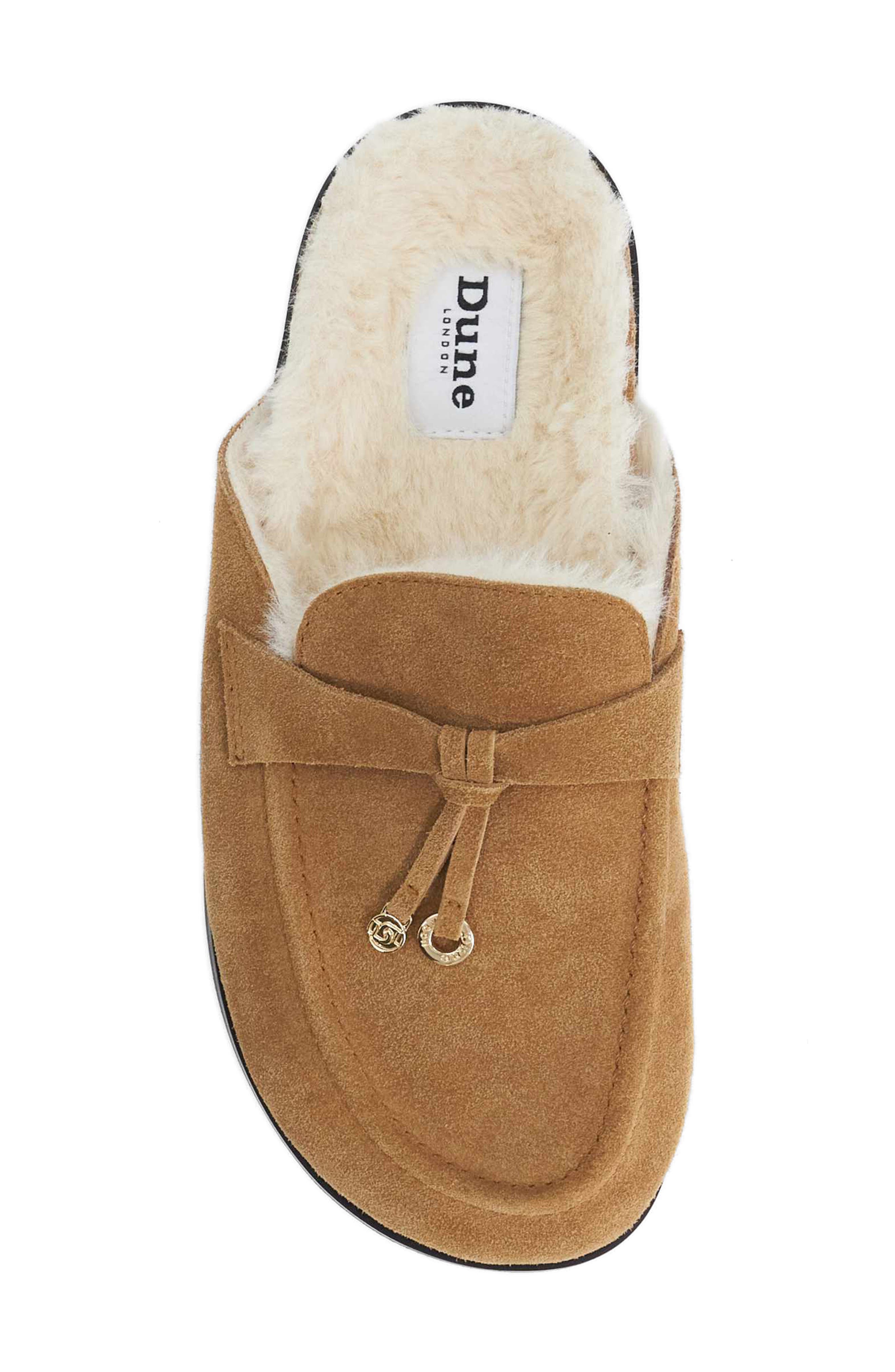 Gravitas Leather Faux Fur Lined Mule, Alternate, color, TAN