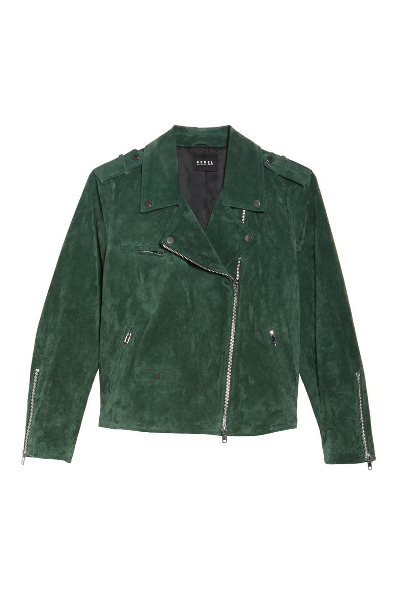 Suede Moto Jacket, Alternate, color, MOUNTAIN VIEW