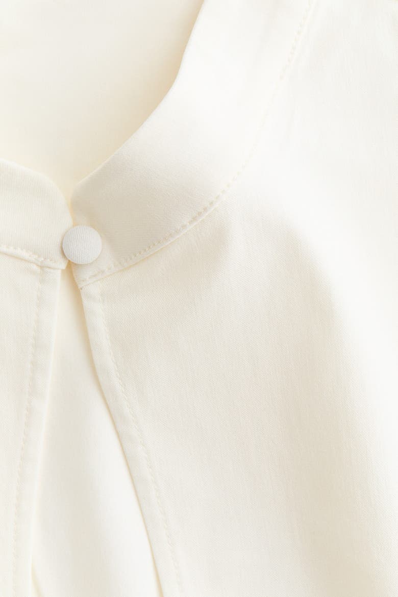 Viscose-Blend Top With Keyhole Detail, Alternate, color, Cream