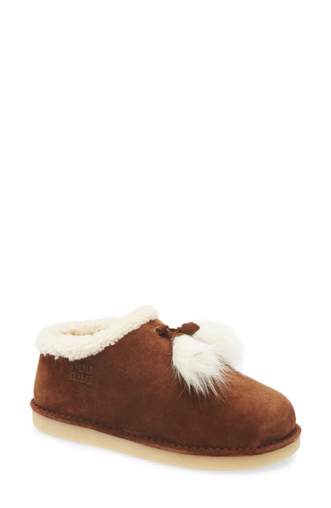 Shearling Tassel Slipper (Women)