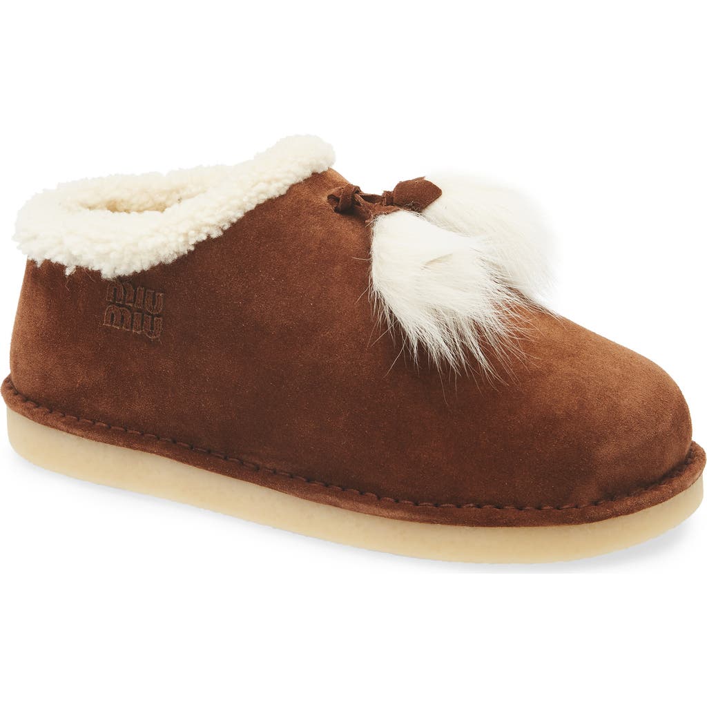 Miu Miu Shearling Tassel Slipper