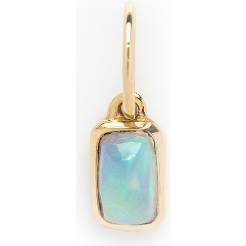 Local Eclectic Baguette Cut Birthstone Charm In Blue
