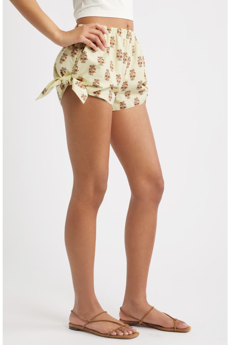 Uma Organic Cotton Shorts, Alternate, color, DANDELION GROVE