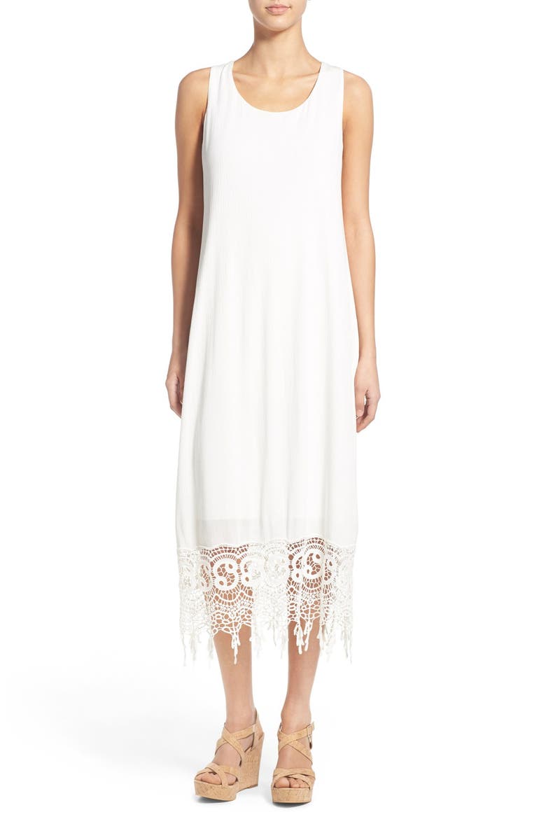 Crochet Maxi Dress, Main, color, WHITE