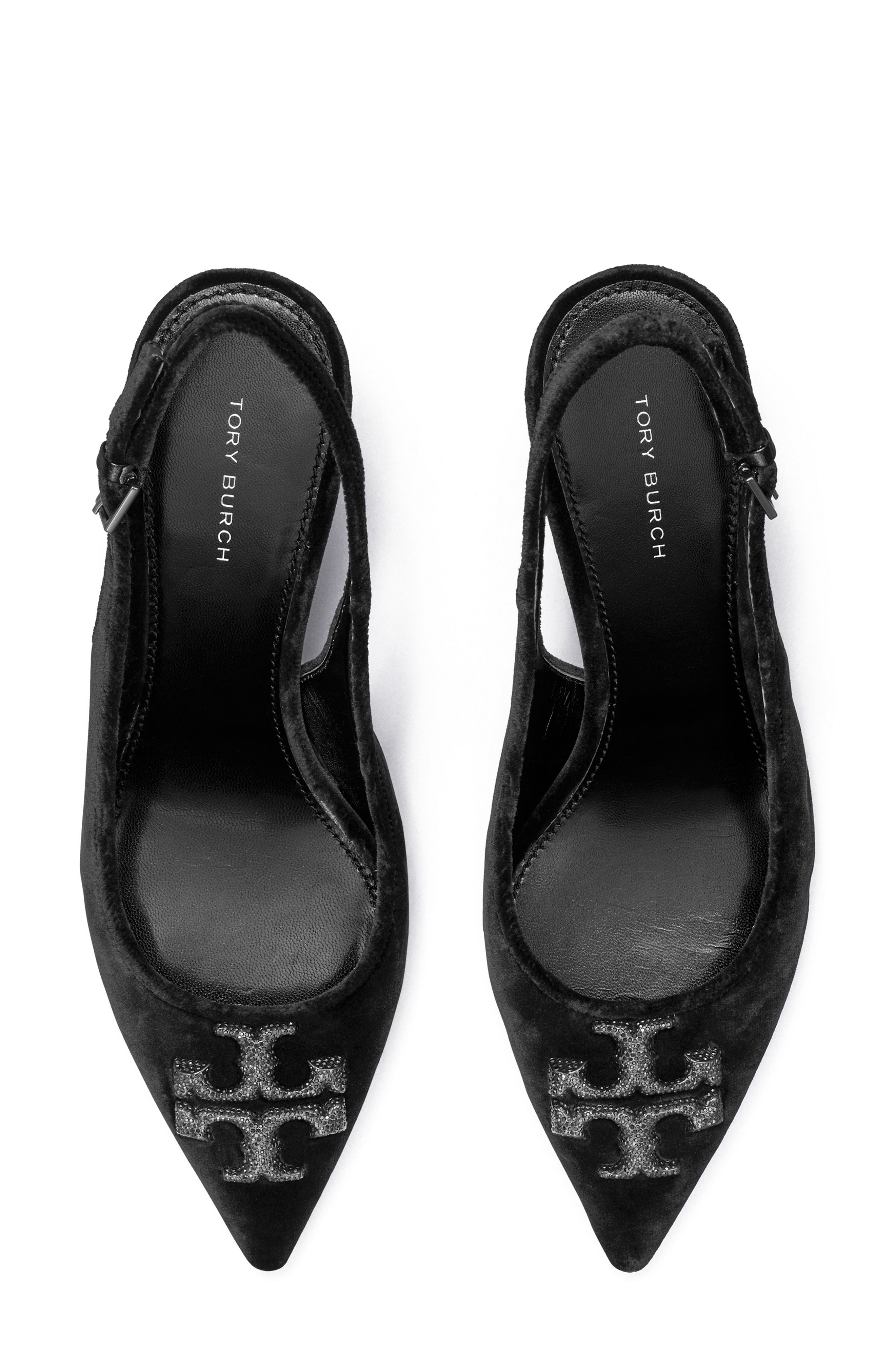 Tory Burch Eleanor Pavé Slingback Pointed Toe Pump, Alternate, color, 