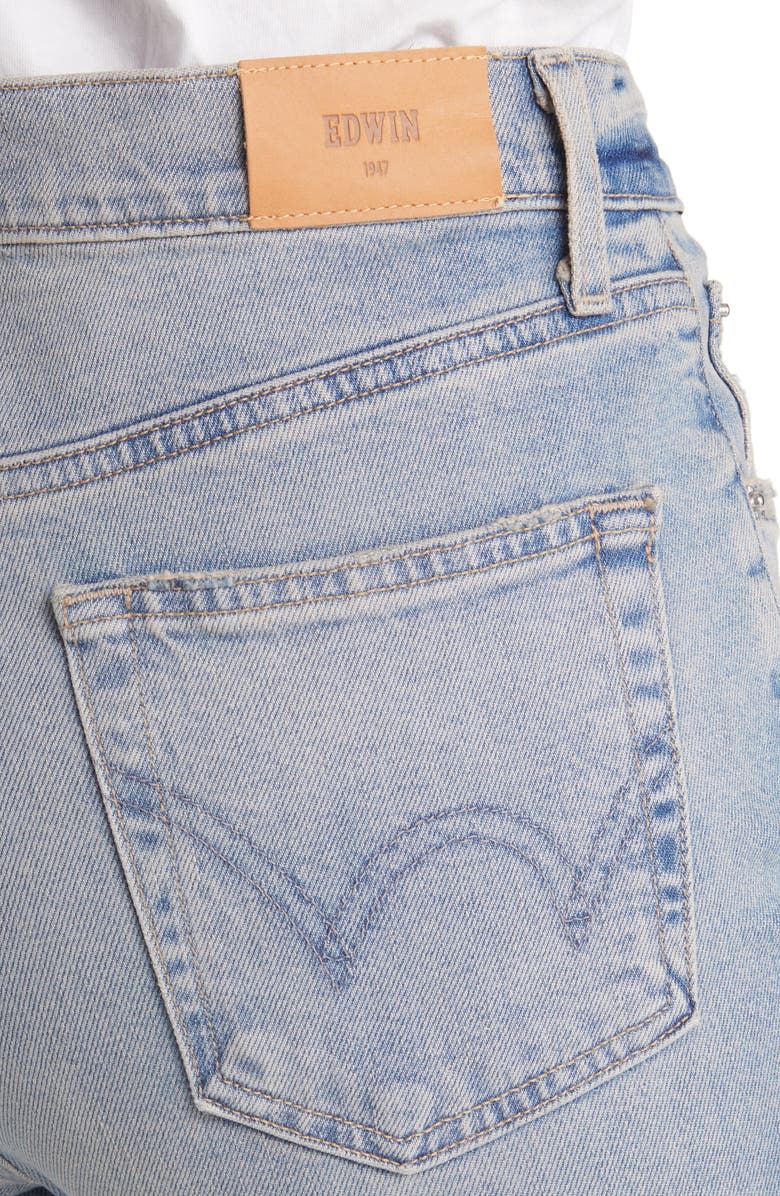 EDWIN Elin High Waist Ripped Slim Jeans, Alternate, color,