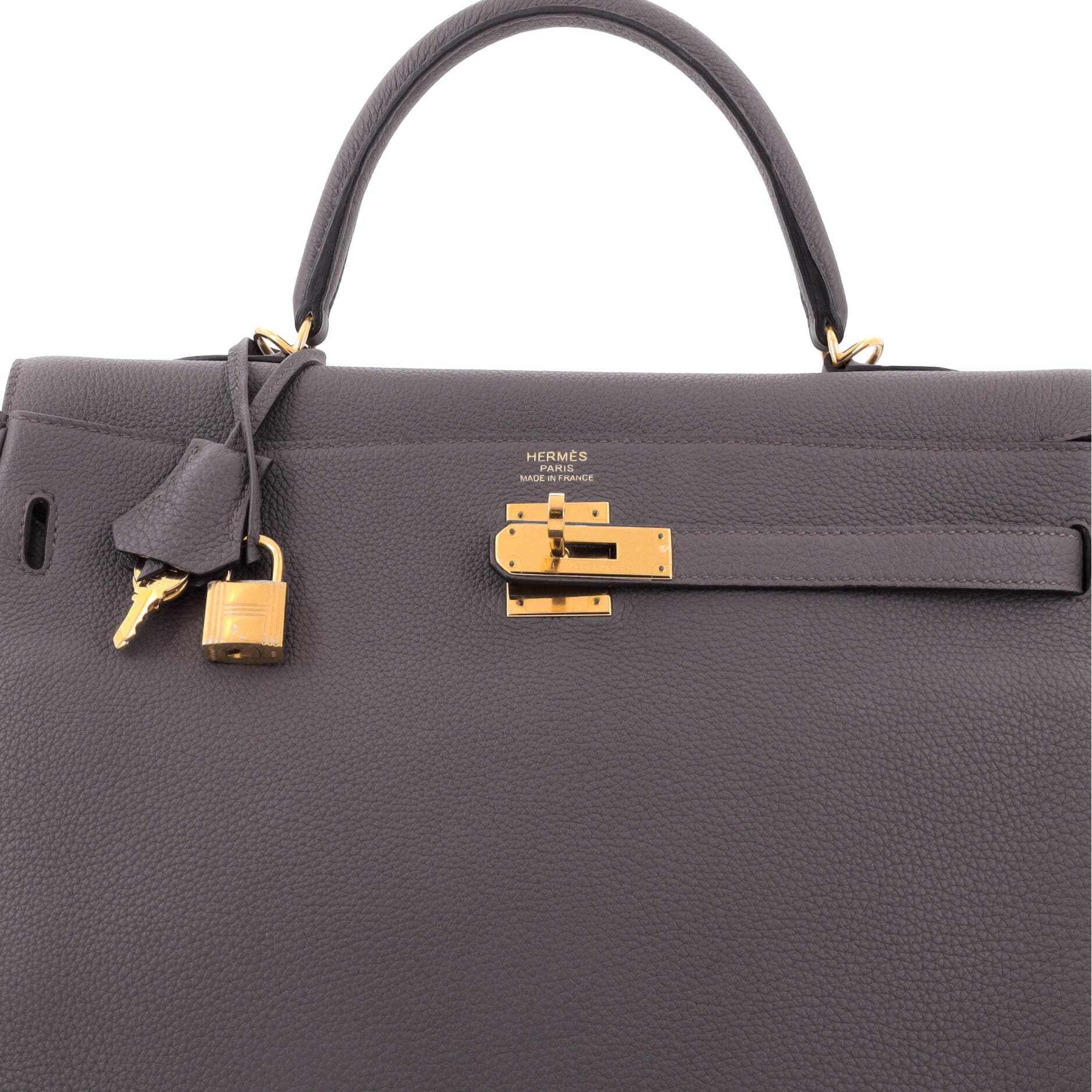 Kelly Handbag Grey Togo with Gold Hardware 35, Alternate, color, Grey