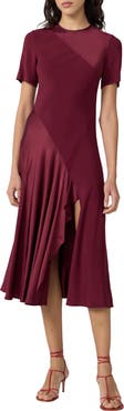 Diane von Furstenberg Araminta Mixed Media Midi Dress