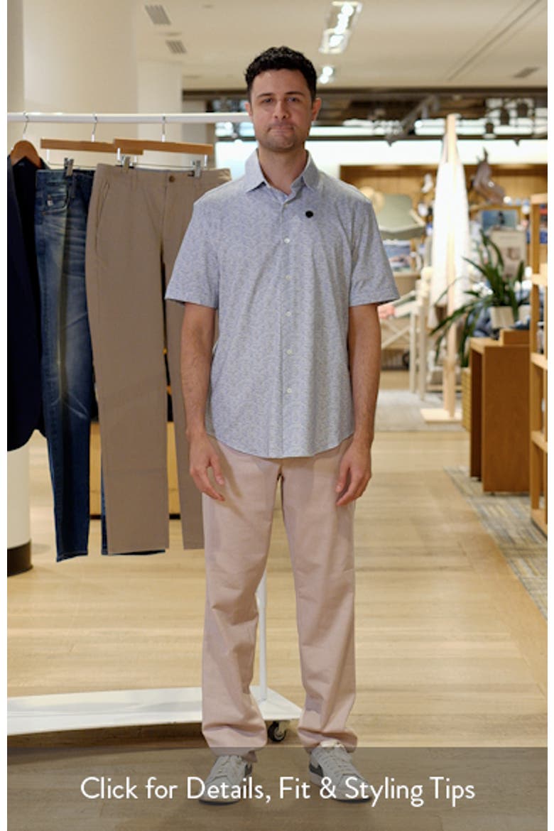 Miles OoohCotton® Geo Print Short Sleeve Button-Up Shirt video