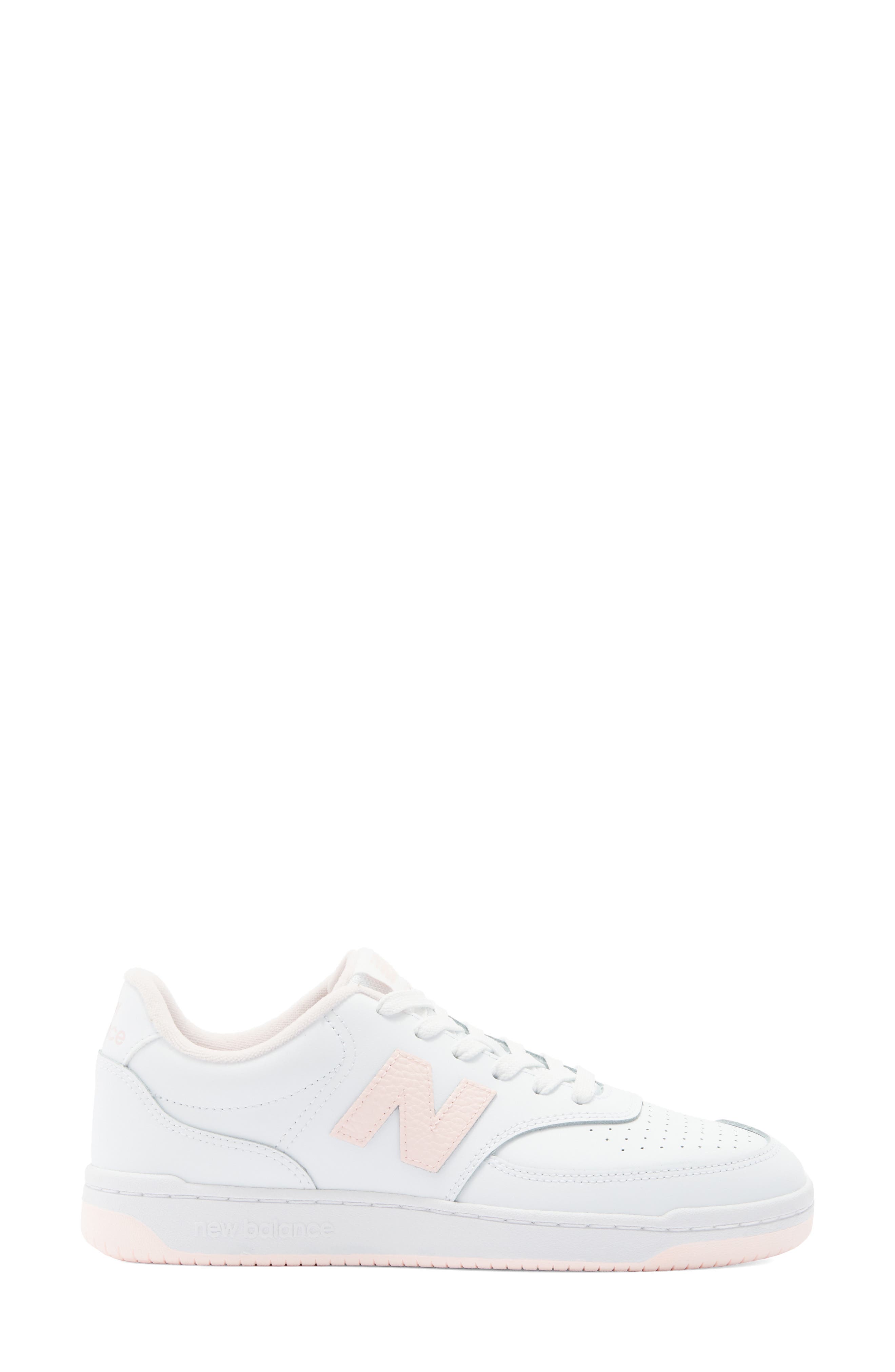New Balance 080 Sneaker, Alternate, color, White/ Shell Pink