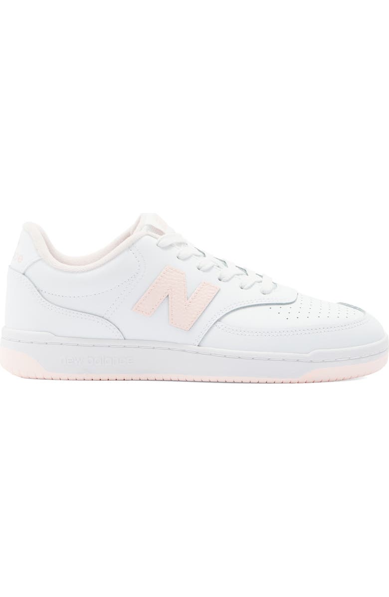 New Balance 080 Sneaker, Alternate, color, White/ Shell Pink