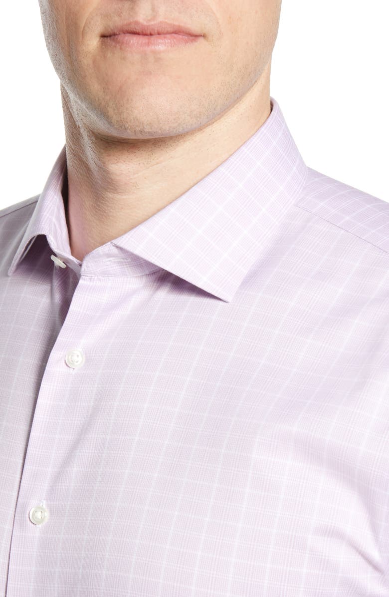 NORDSTROM MEN'S SHOP Nordstrom Trim Fit Non-Iron Plaid Dress Shirt, Alternate, color, 