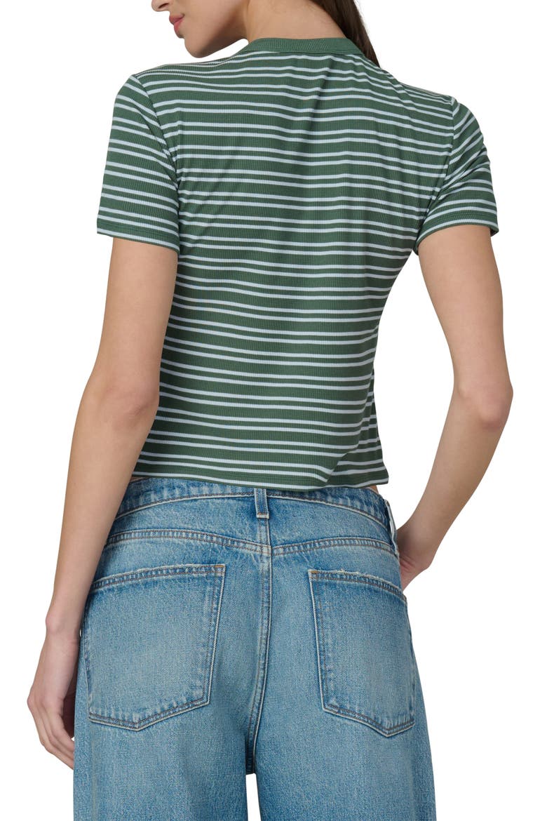 The Stripe Rib Baby T-Shirt, Alternate, color, CILANTRO/SKY STRIP