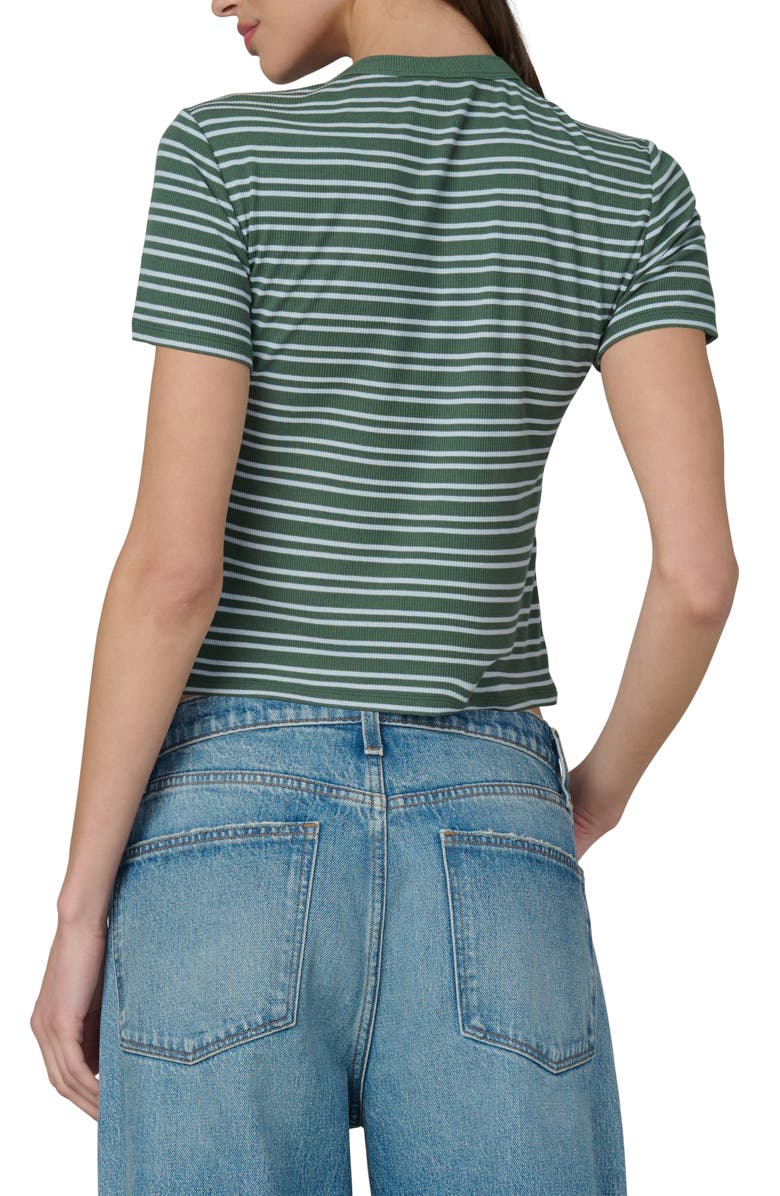 Joe's Jeans The Stripe Rib Baby T-Shirt, Alternate, color, Cilantro/ Sky Strip
