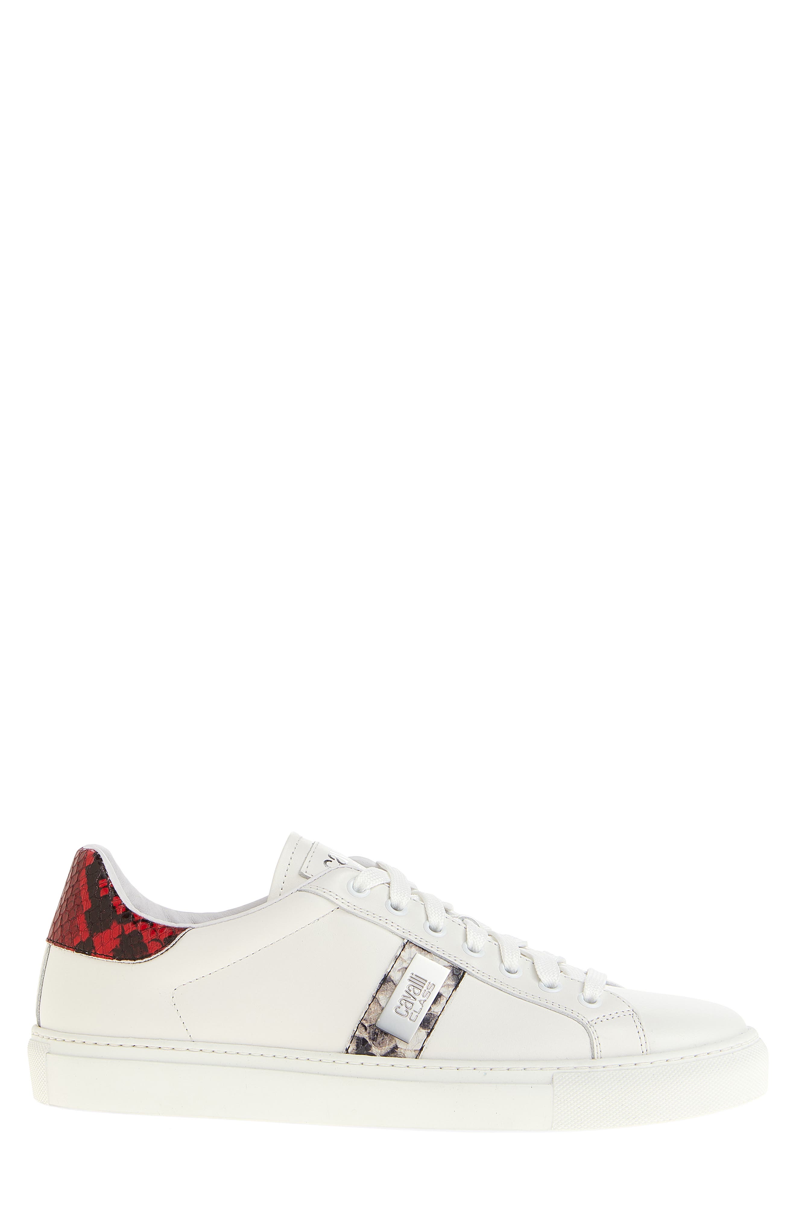 Logo Plate Sneaker, Alternate, color, WHITE