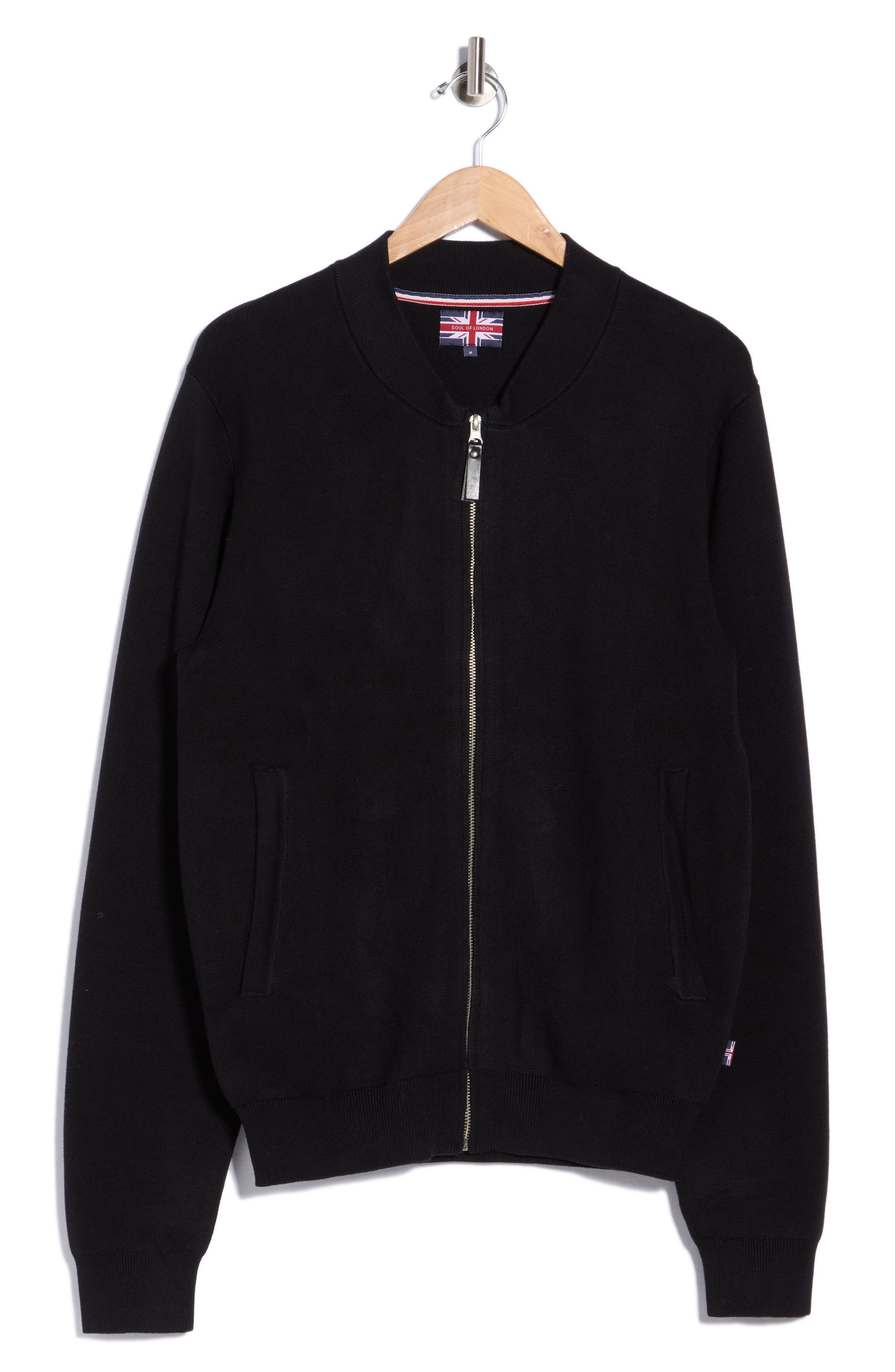 Baseball Collar Full Zip Fleece Cardigan
