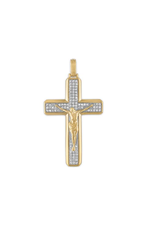 Men's Cubic Zirconia Cross Pendant