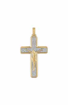 Esquire Men's Cubic Zirconia Cross Pendant