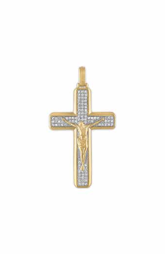 Esquire Men's Cubic Zirconia Cross Pendant
