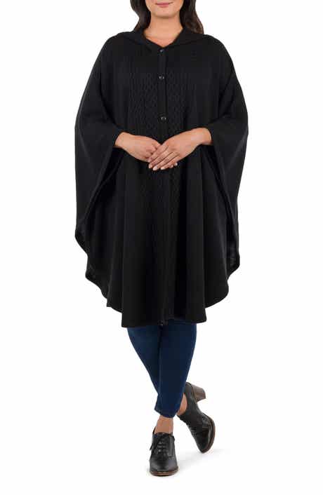 Patricia Nash Hooded Button Front Cape