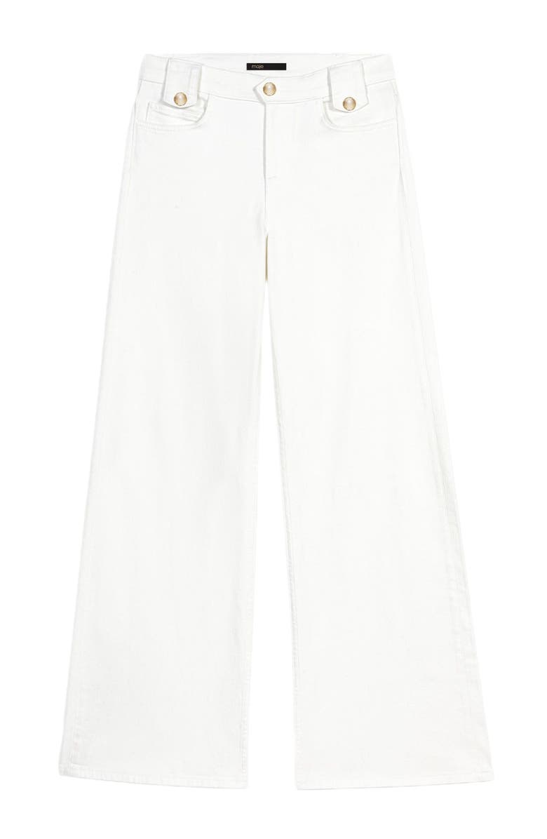 maje Flared jeans, Alternate, color, White