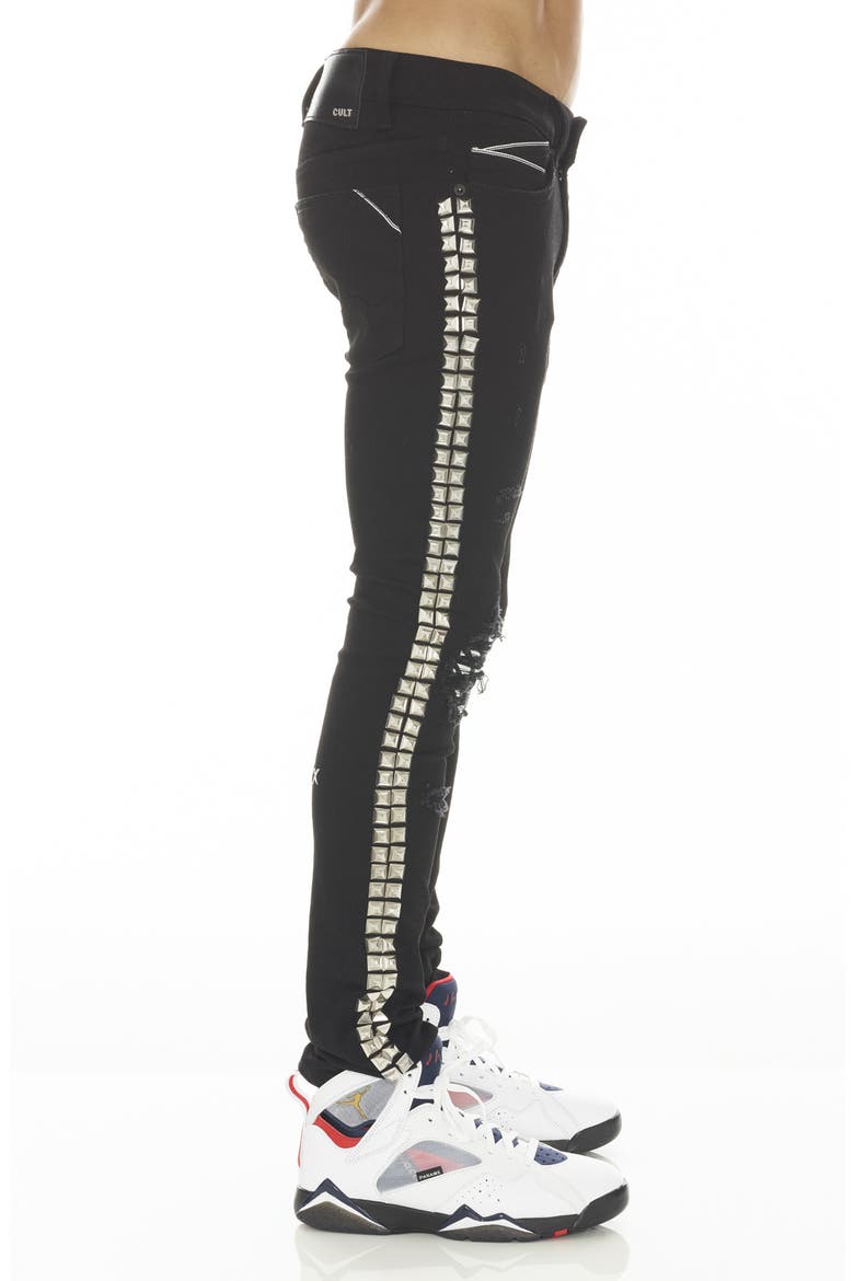 Punk Studded Super Skinny Jeans, Alternate, color, STUDD