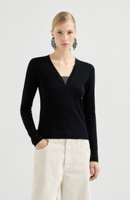 Brunello Cucinelli Ribbed jersey T-shirt