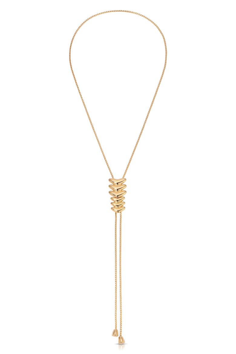 Vortex Bolo Necklace, Alternate, color, GOLD